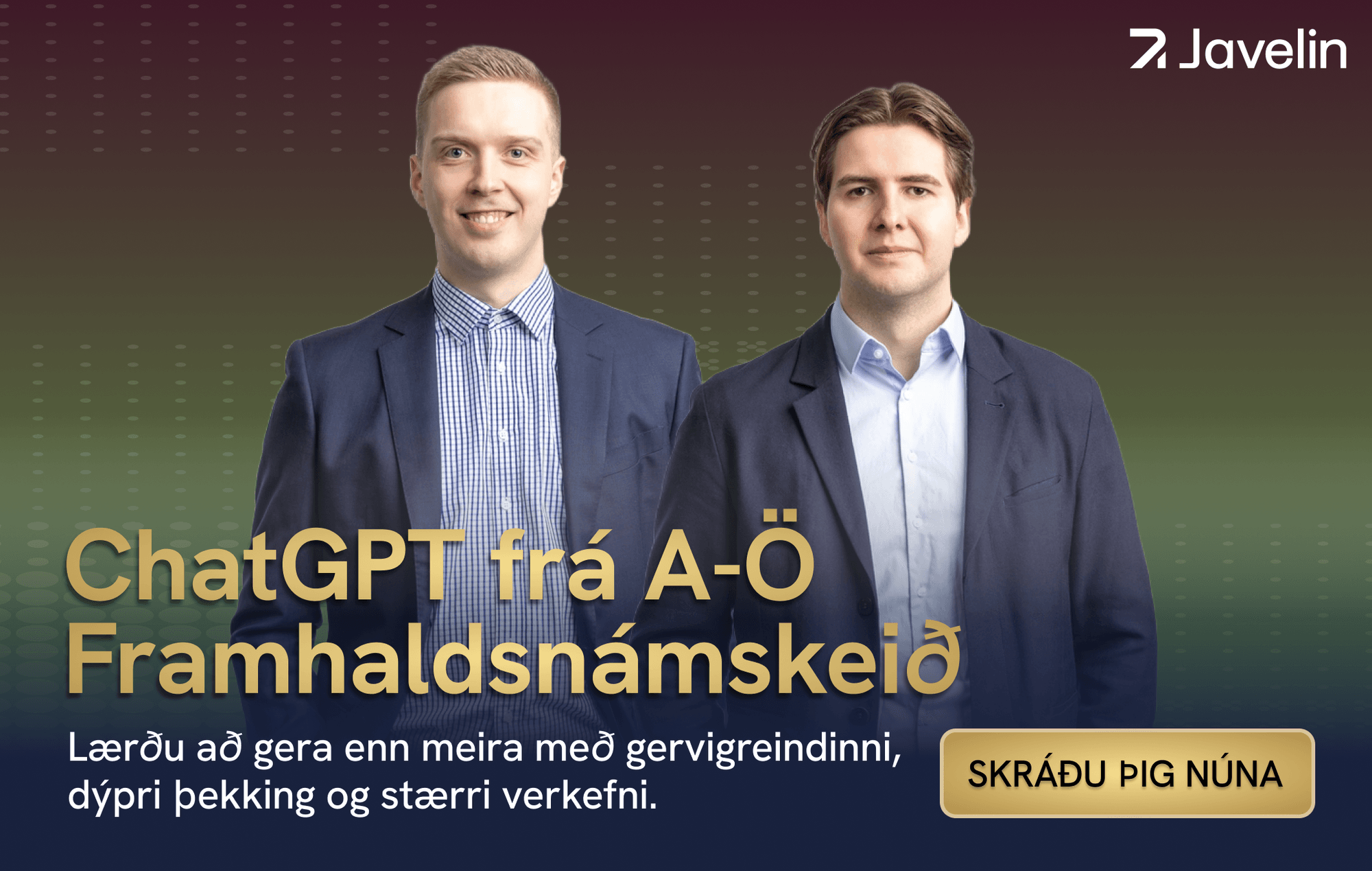 Fyrirlesarar á ChatGPT námskeiði.