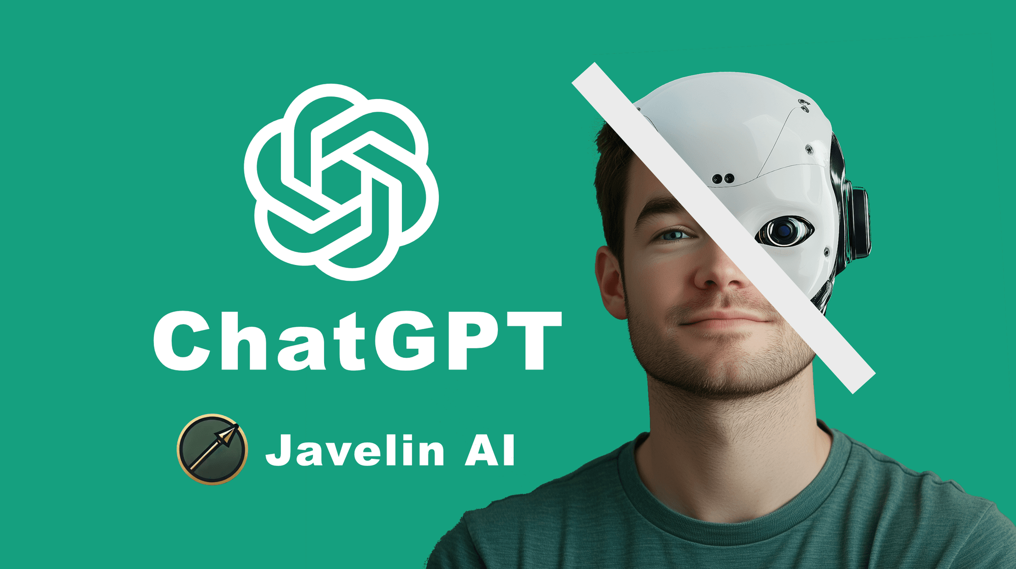 Auglýsing fyrir ChatGPT námskeið frá Javelin maður og vélmenni.