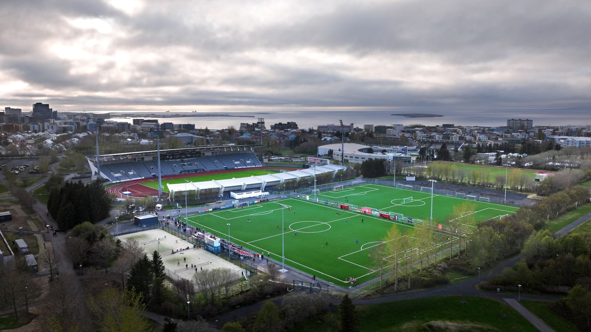 Yfirlit yfir æfingasvæði Þróttar í Laugardal