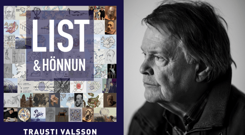 Trausti Valsson og bókakápa, samsett mynd.