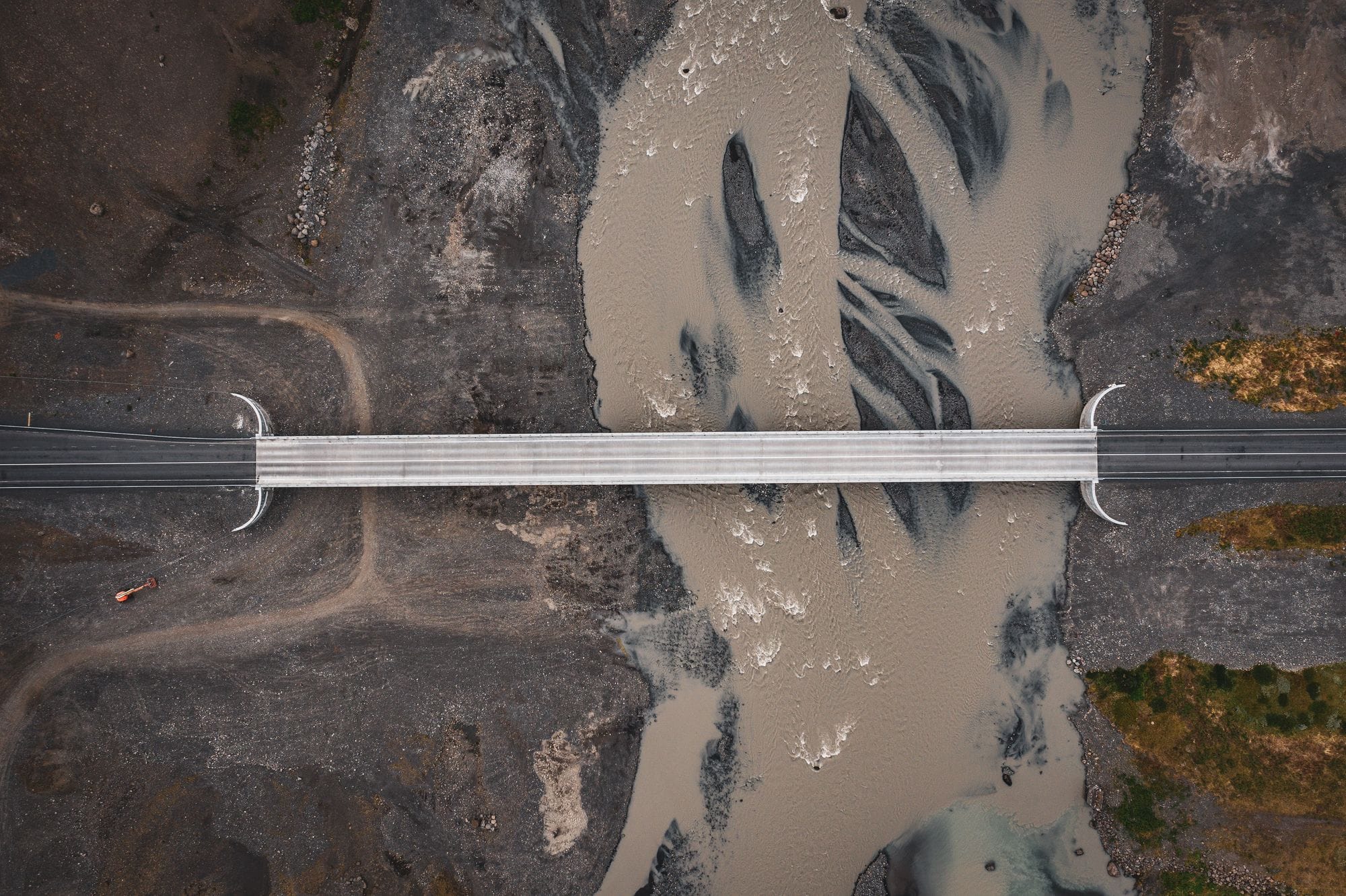 Yfirlitsmynd brúin yfir Jökulsá á Sólheimasandi.