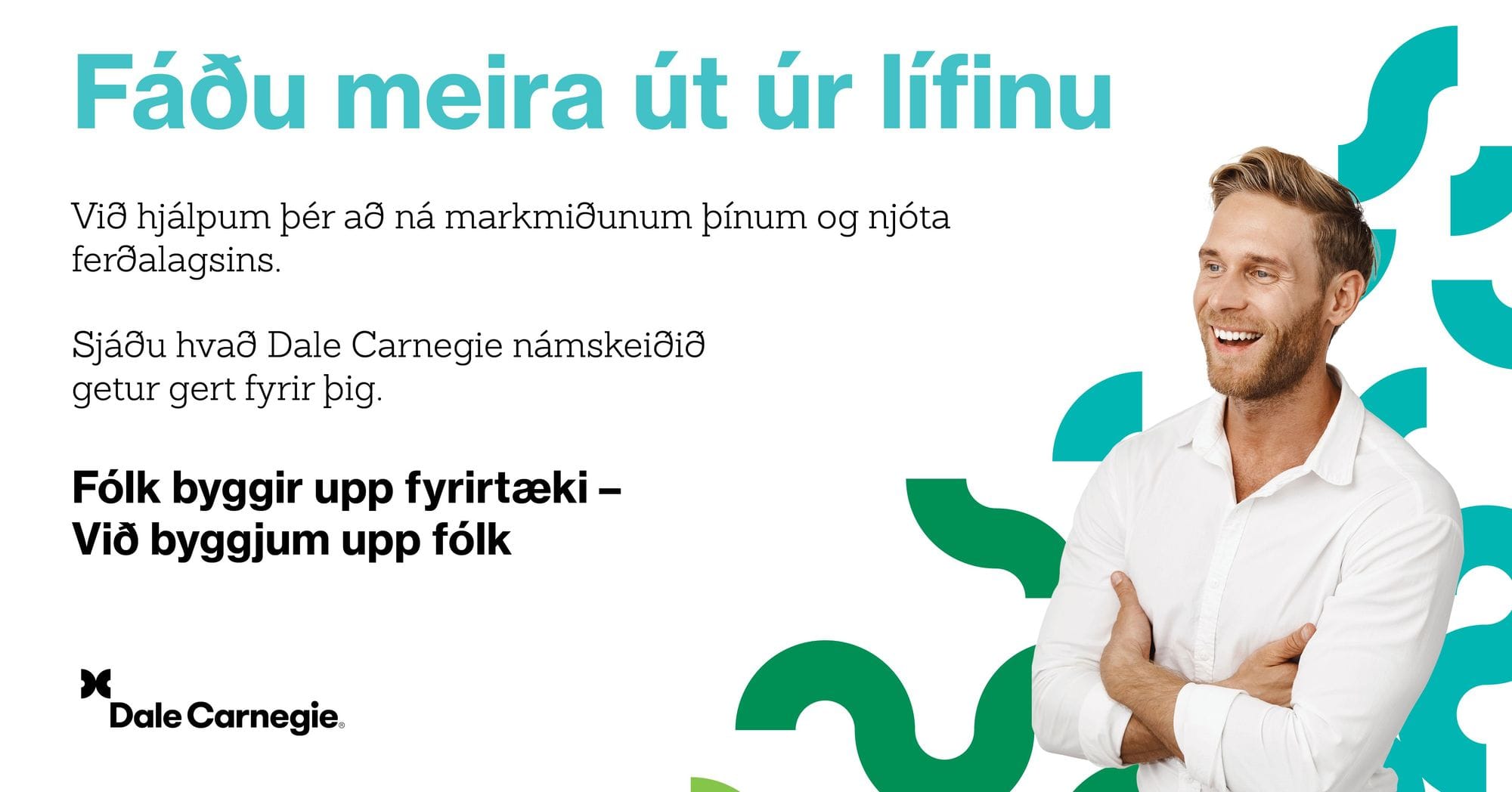 Auglýsingaborði fyrir Dale Carnegie