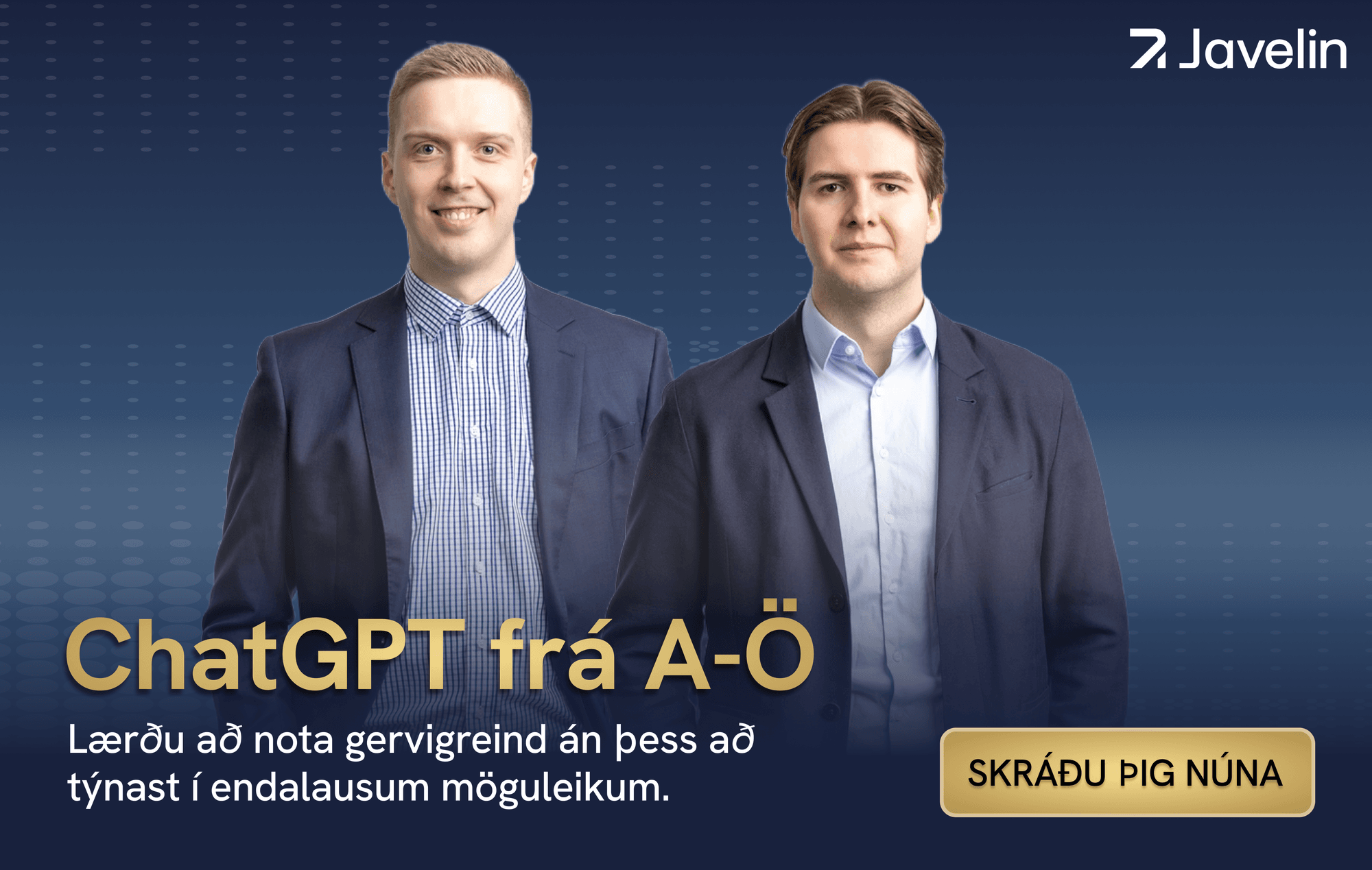 Fyrirlesarar á ChatGPT námskeiði.